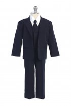 Navy Blue 5 Piece Boys Suit Style SA-018-NB